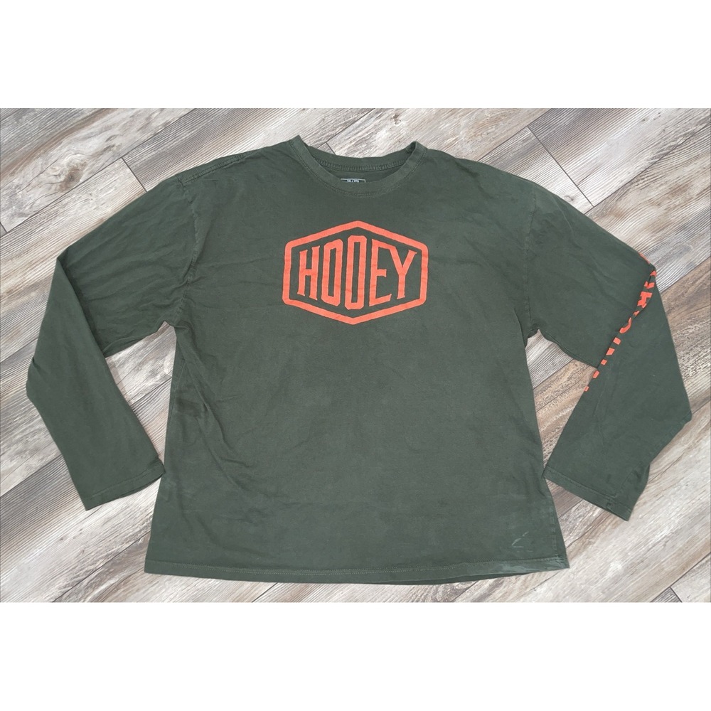 HOOEY Kids‎ Long Sleeve Graphic T-Shirt Be Original Olive Green 3XL
